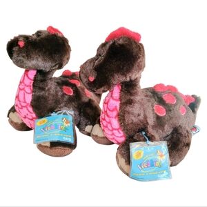 WEBKINZ SET OF 2 - COCOA DINOSAUR HM338 NEW W/ CODE Ganz Plush